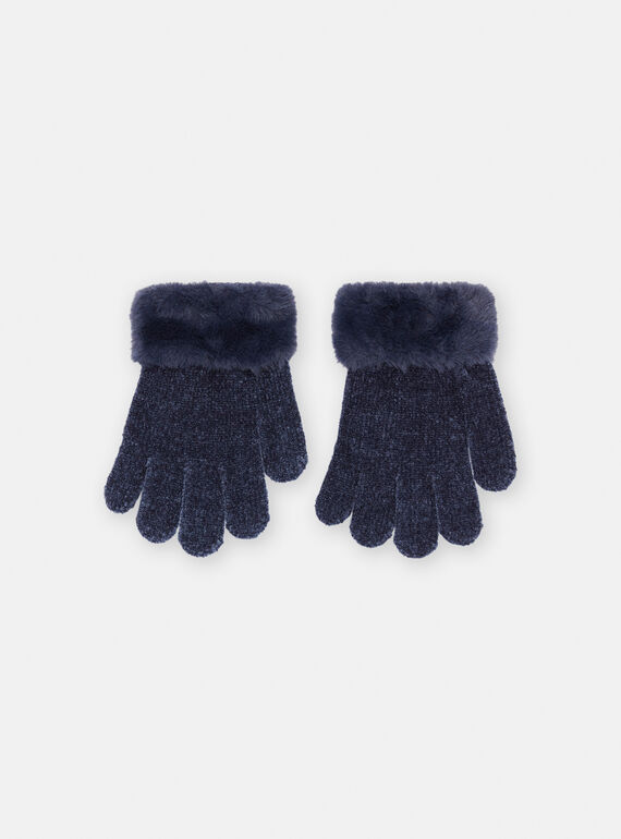 Marineblaue Handschuhe für Mädchen SYAJOGAN4 / 23WI01O1GAN070
